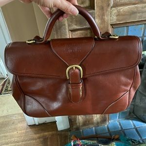 GHURKA Tilbury Chestnut Leather Purse/weekends Bag